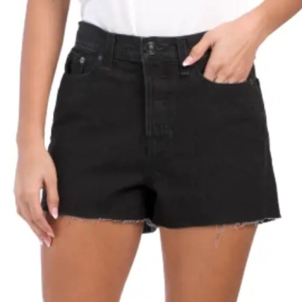 NWT Rag & Bone Maya High Rise Cutoff Jean Shorts Black Wash Denim Size 27 | 4